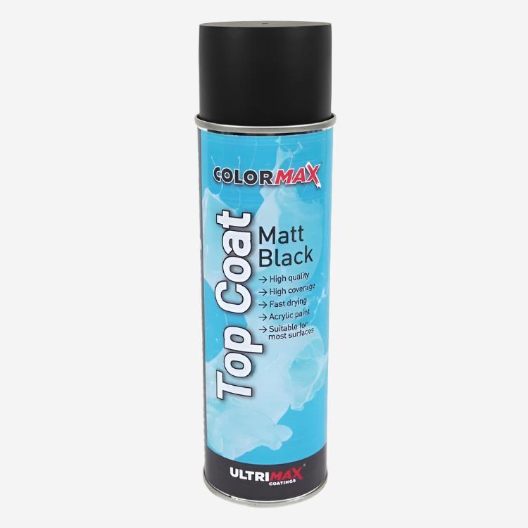 Colormax Aerosol Matt Black, Aerosols, Ultrimax