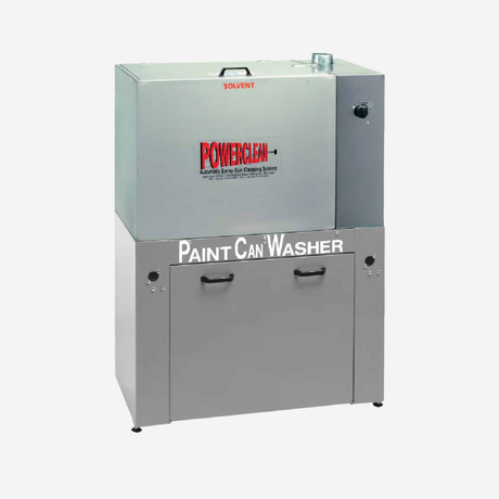 Paint can washer with 'Powerclean' branding on a white background