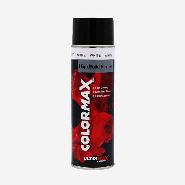 Colormax Aerosol High Build Primer - White, Aerosols, Ultrimax