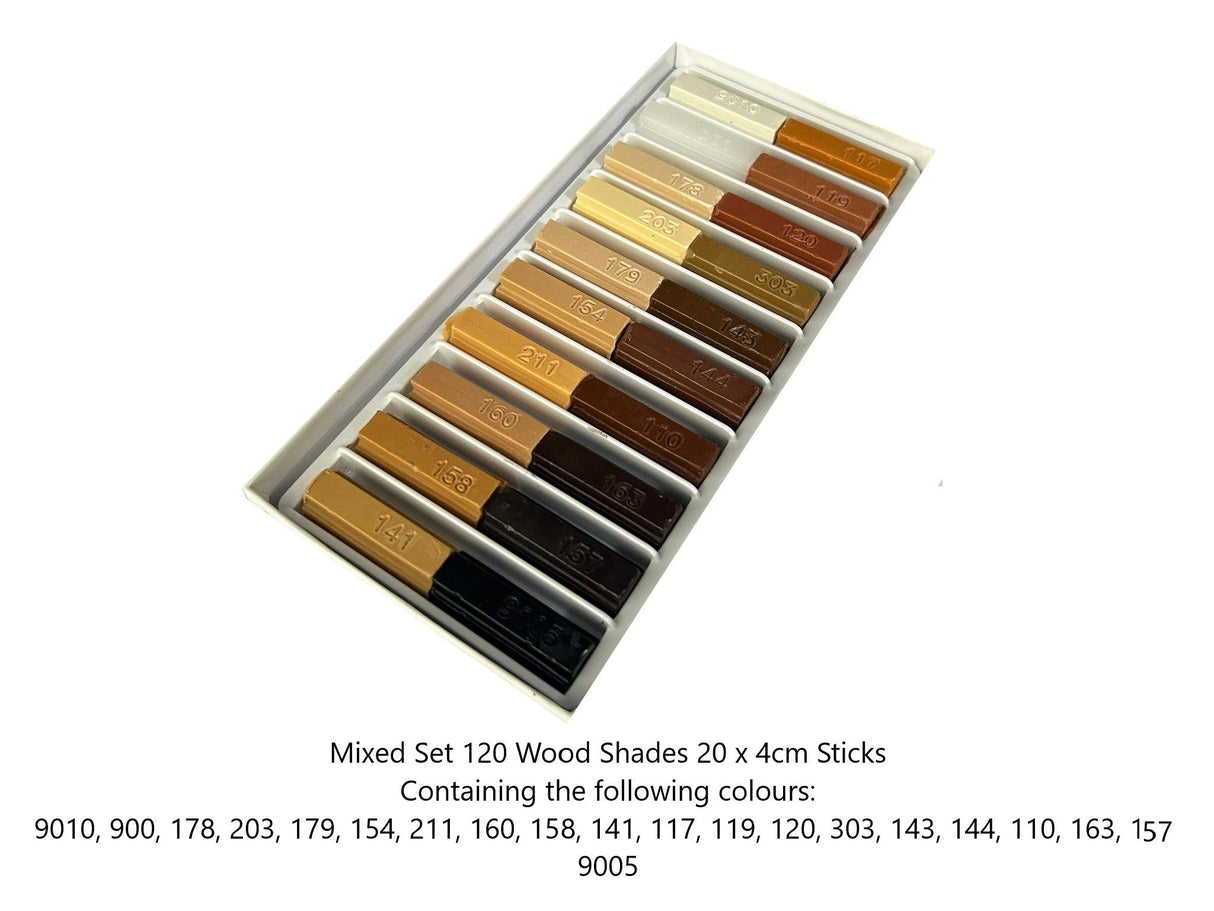 Konig Hard Wax Filler Sticks - Mixed Wood Colours - (20), Body Filler, Ultrimax