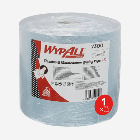 Wypall L20 Blue Paper Roll 7300 - 500 sheets, Consumables, Ultrimax